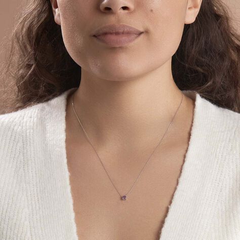 Collier Clair Or Blanc Amethyste - Colliers Femme | Marc Orian