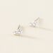 Boucles D'oreilles Puces Melyna Argent Blanc Oxyde De Zirconium - Puces Femme | Marc Orian