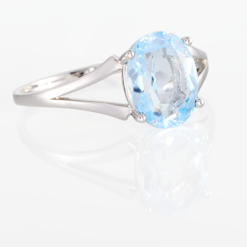 Bague Lis Or Blanc Topaze - Bagues pierres fines Femme | Marc Orian