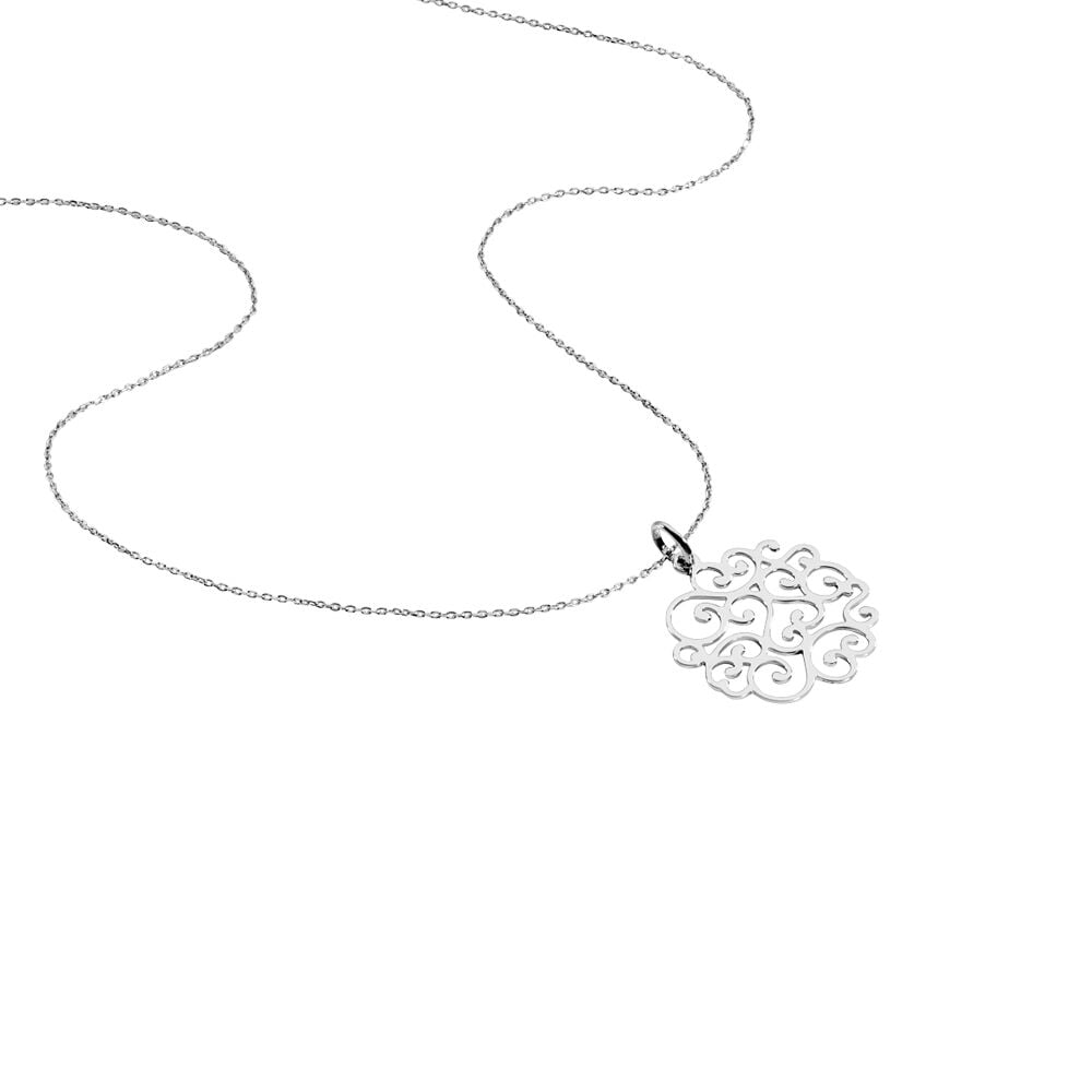 Collier Floride Argent Blanc - Colliers fantaisie Femme | Marc Orian