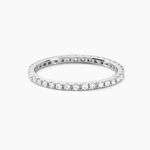 Alliance Pristina Tour Complet Or Blanc Diamant - Alliances avec pierres Femme | Marc Orian