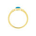 Bague Argent Dore Helko Calcedoine Bleue - Bagues de promesse Femme | Marc Orian