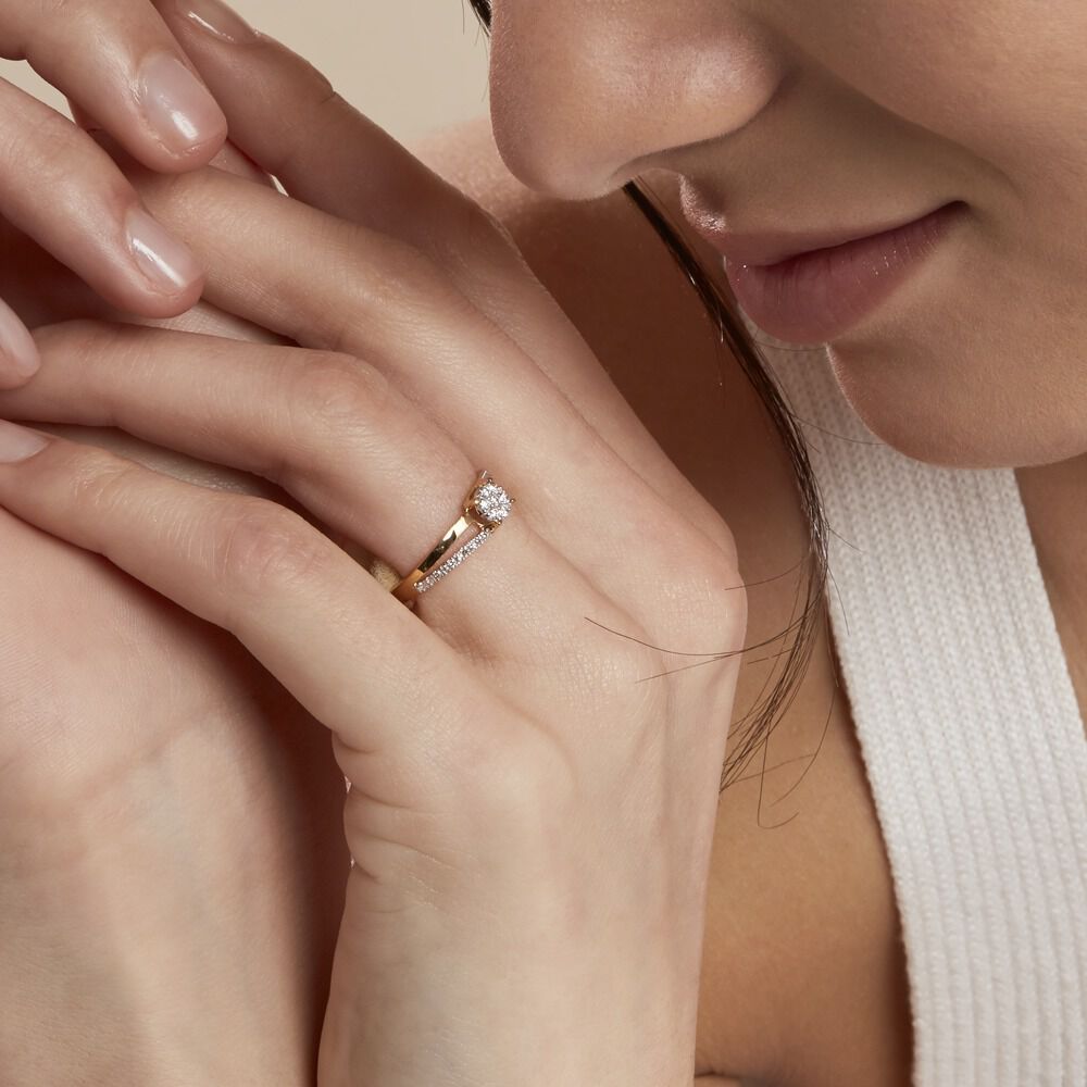 Bague Or Jaune Josane Diamants - Bagues pierres précieuses Femme | Marc Orian