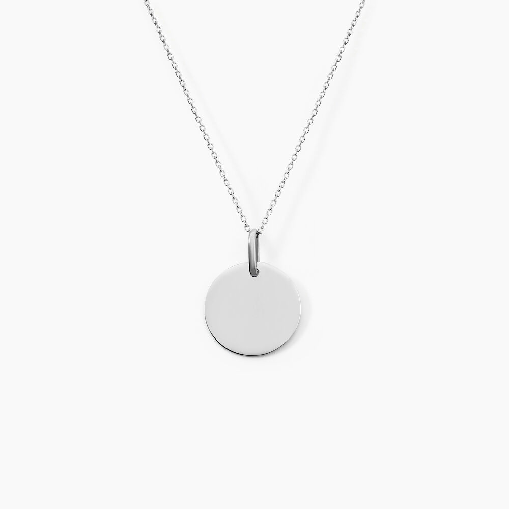 Pendentif Elisandre Argent Blanc - Bijoux personnalis&eacute;s Unisex | Marc Orian