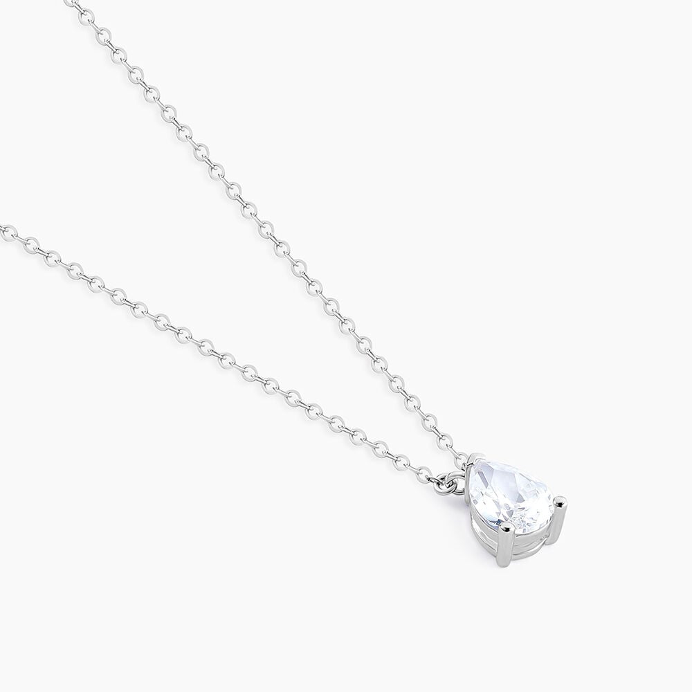 Collier Carolyn Argent Blanc Oxyde De Zirconium - Colliers solitaires Femme | Marc Orian