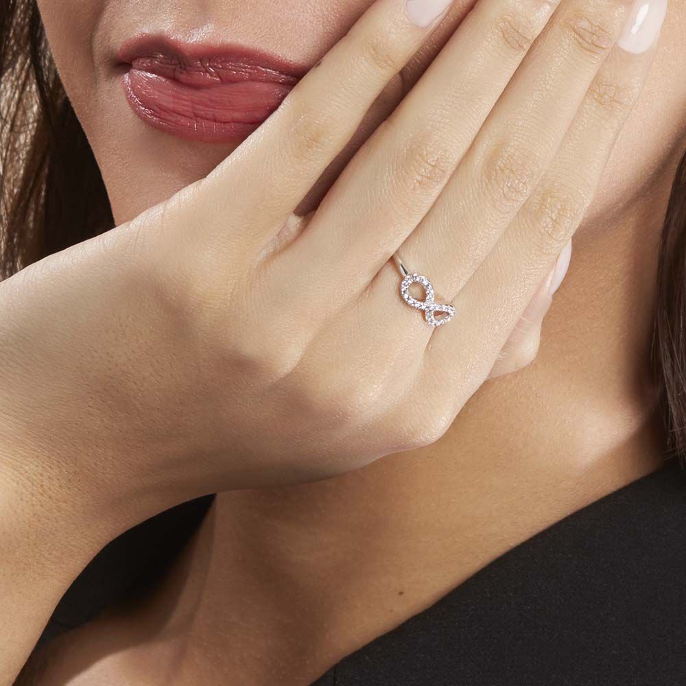 Bague Davila Argent Blanc Oxyde De Zirconium - Bagues de promesse Femme | Marc Orian