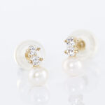 Boucles D'oreilles Pendantes Taima Or Jaune Perle De Culture - Pendantes Femme | Marc Orian