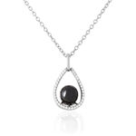 Collier Nerea Argent Blanc C&eacute;ramique Et Oxyde De Zirconium - Colliers avec pierres Femme | Marc Orian