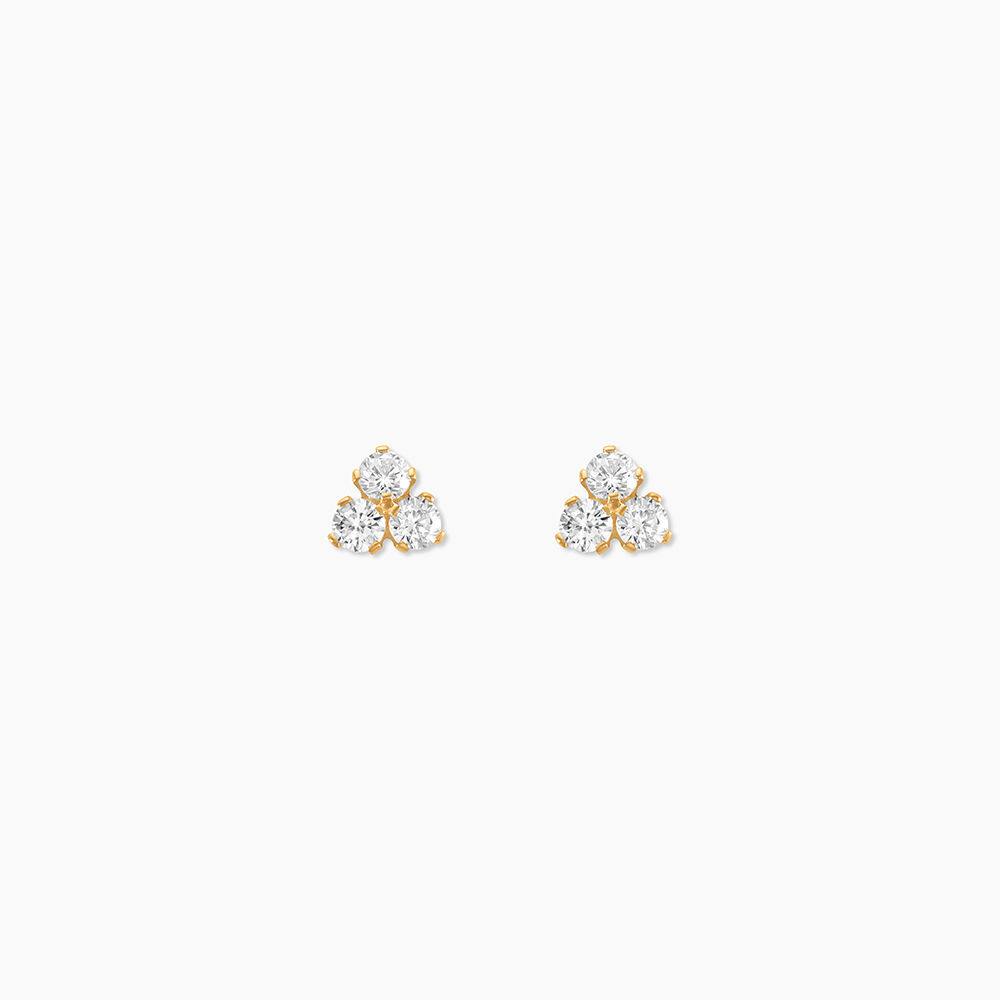 Boucles D'oreilles Puces Or Jaune Oxydes De Zirconium - Puces Femme | Marc Orian