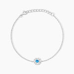 Bracelet Carren Argent Blanc Oxyde De Zirconium - Bracelets fantaisie Femme | Marc Orian