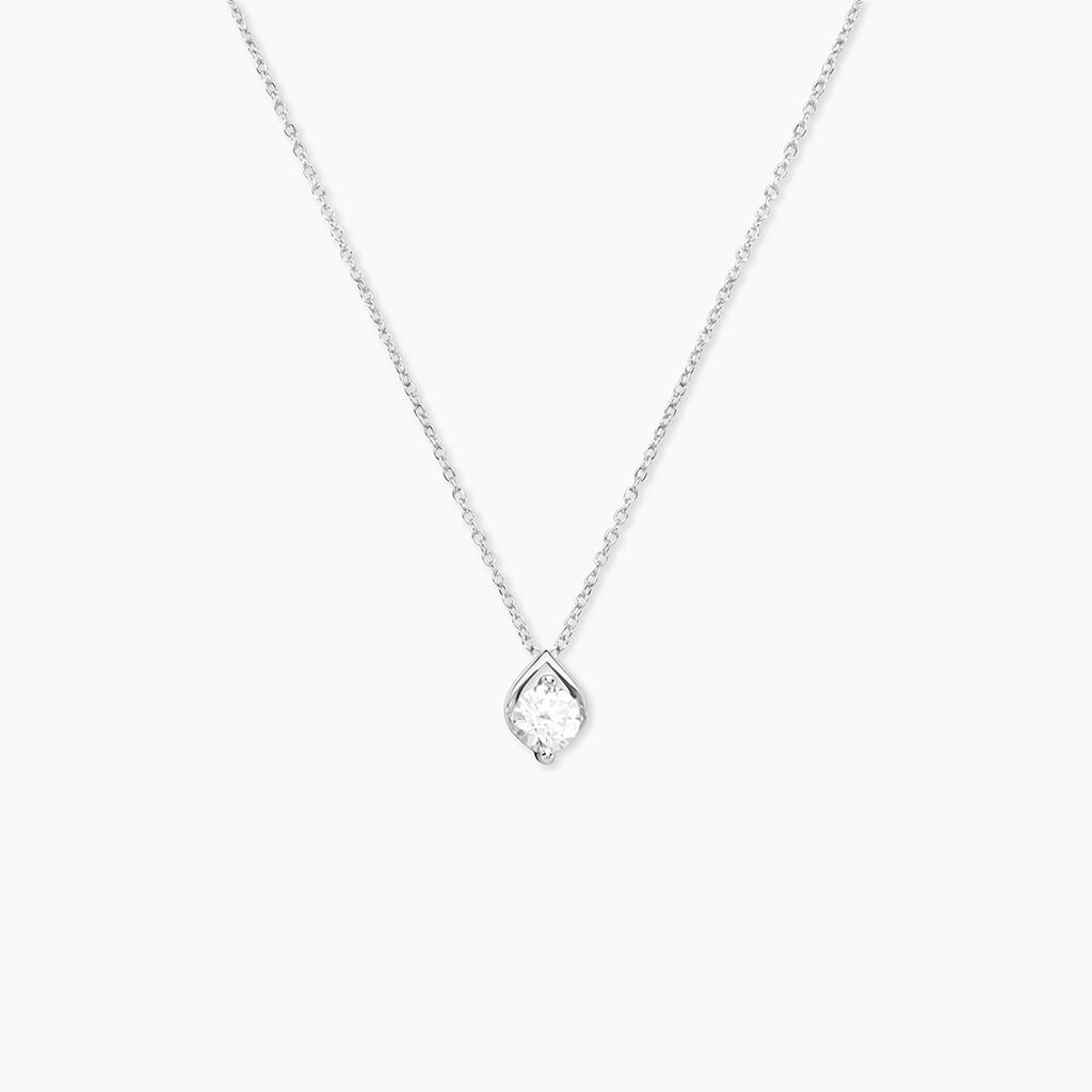 Collier Cleopatra Argent Blanc Oxyde De Zirconium - Colliers avec pierres Femme | Marc Orian