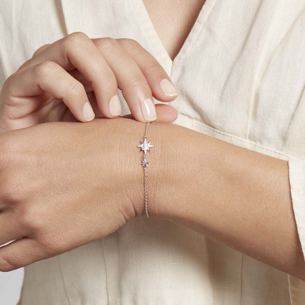 Bracelet Shanis Argent Blanc Oxyde De Zirconium - Bracelets chaînes Femme | Marc Orian