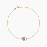 Bracelet Eliana Or Jaune Am&eacute;thyste Oxyde De Zirconium - Bracelets cha&icirc;nes Femme | Marc Orian