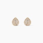 Boucles D'Oreilles Puces Shiny Et Bold Plaqu&eacute; Or Jaune Oxyde De Zirconium - Puces Femme | Marc Orian