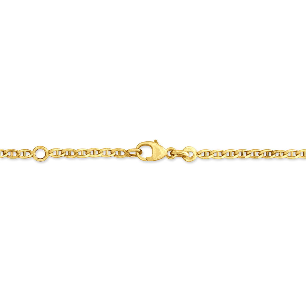 Bracelet Identité Fanelia Maille Marine Or Jaune - Gourmettes Enfant | Marc Orian