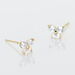 Boucles D'oreilles Puces Eleanor Fleur Or Jaune Oxyde De Zirconium - Puces Famille | Marc Orian