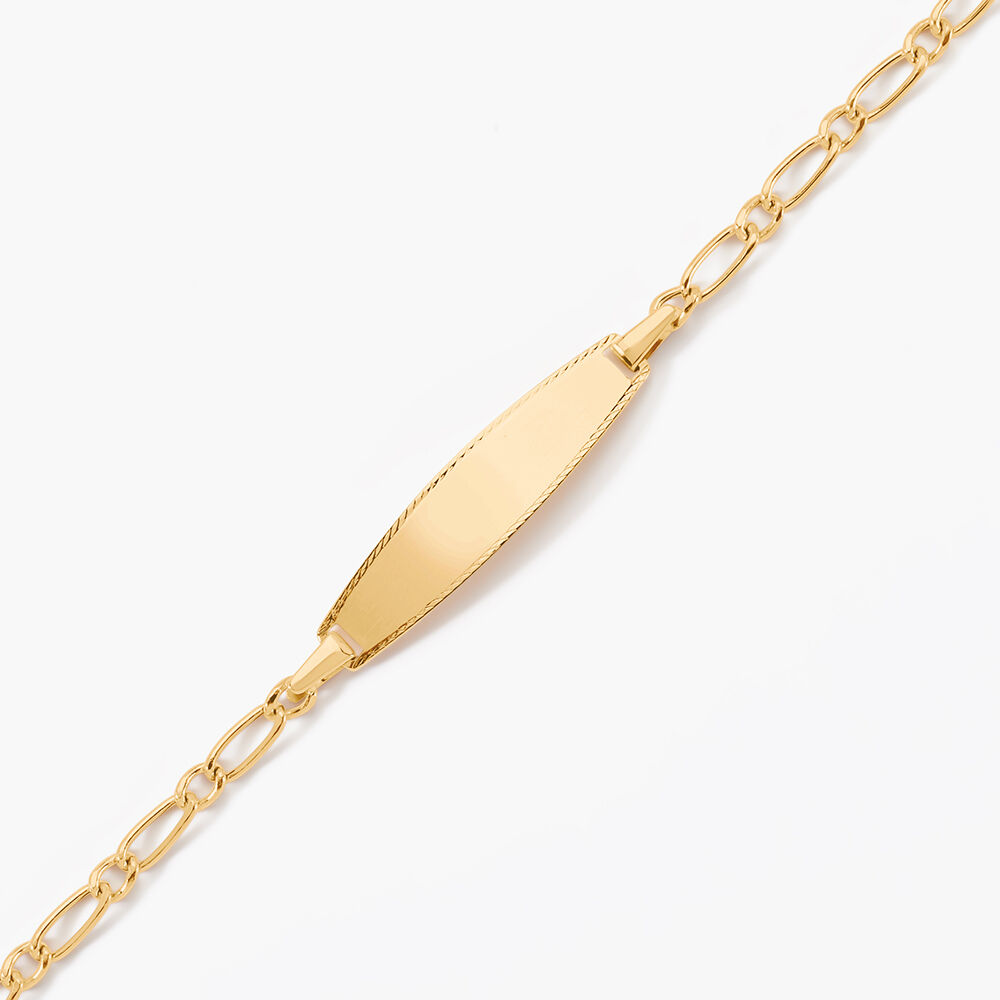 Bracelet Identit&eacute; Bartolomee Maille Alternee 1/1 Or Jaune - Gourmettes Enfant | Marc Orian