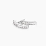 Boucles D'oreilles Puces Elenore Argent Blanc Oxyde De Zirconium - Puces Femme | Marc Orian