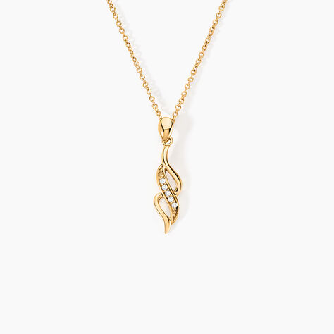 Collier Ishaae Plaqu&eacute; Or Jaune Oxyde De Zirconium - Colliers avec pierres Femme | Marc Orian