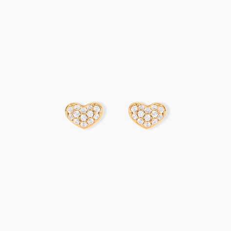 Boucles D'oreilles Puces Janice Plaqué Or Jaune Oxyde De Zirconium - Nouveautés Femme | Marc Orian