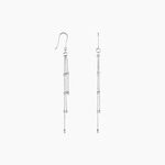 Boucles D'oreilles Pendantes La&iuml;a Argent Blanc - Piercings d'oreilles Femme | Marc Orian