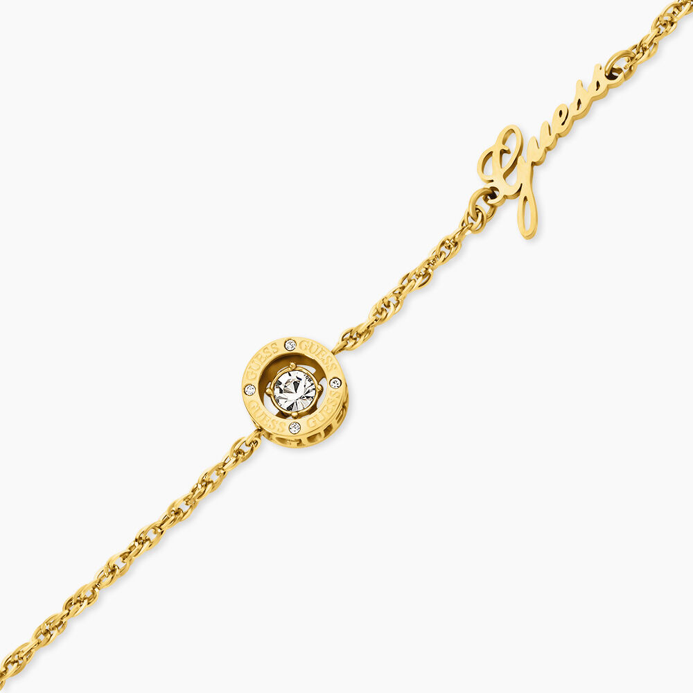 Bracelet Guess Solitaire Acier Jaune Oxyde De Zirconium - Bracelets cha&icirc;nes Femme | Marc Orian
