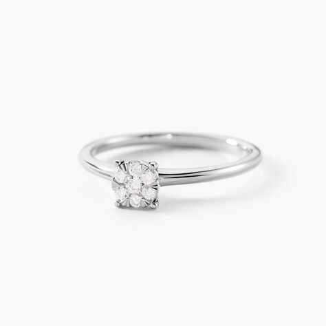 Bague Solitaire Or Blanc Dream Diamants - Parures de mariage Femme | Marc Orian