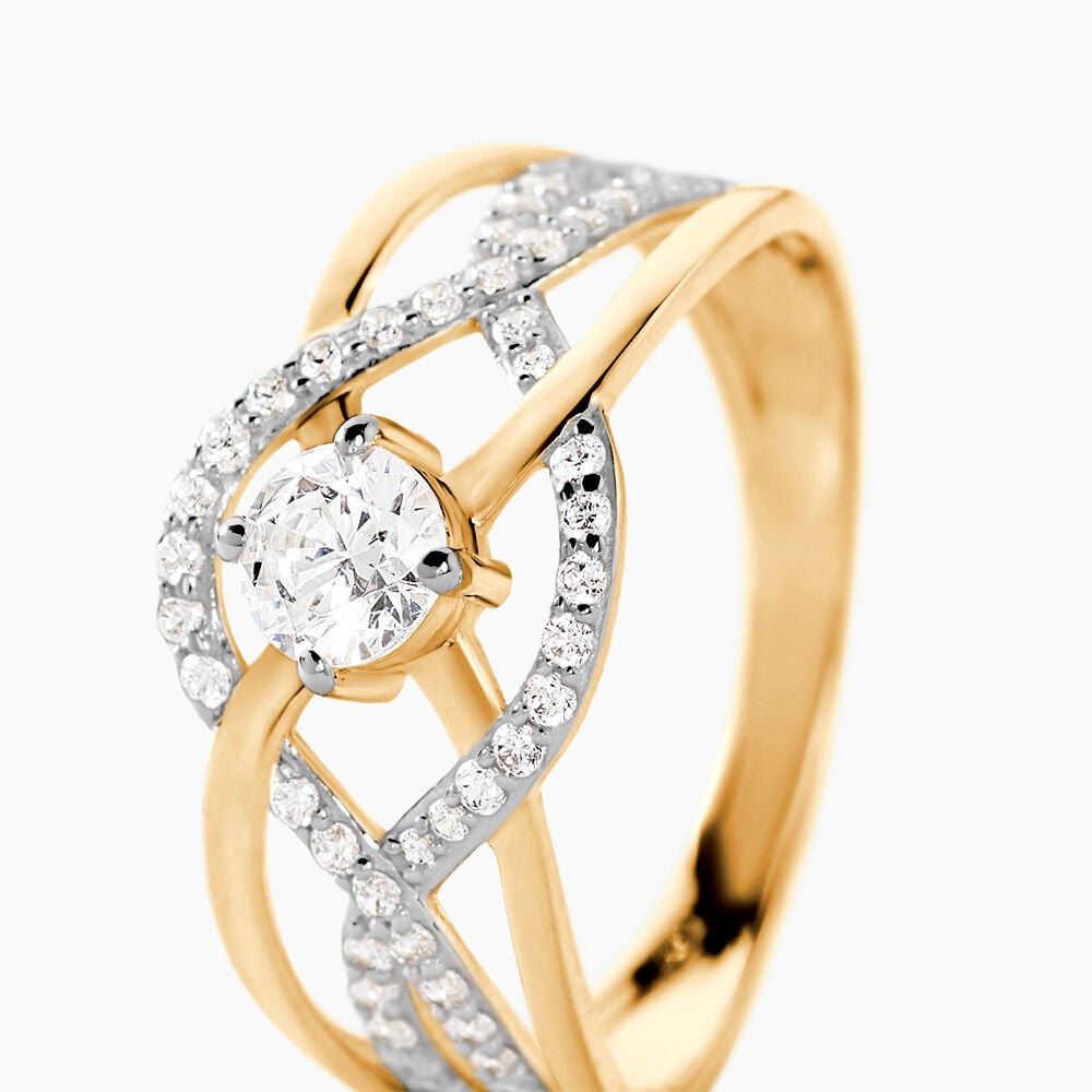 Bague Rozena Or Jaune Oxyde De Zirconium - Bagues avec pierre Femme | Marc Orian