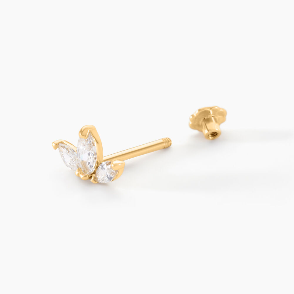 Piercing D'oreilles Asclepias Or Jaune - Piercings Femme | Marc Orian