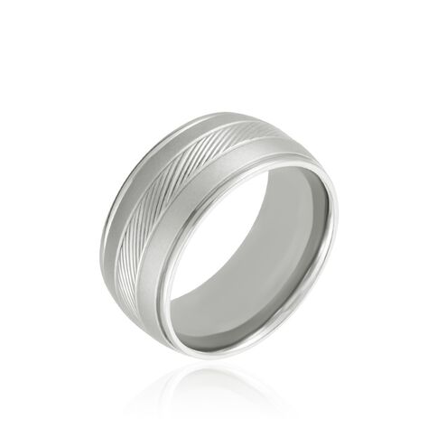 Bague Acier Blanc Sabien - Bagues grosses Homme | Marc Orian