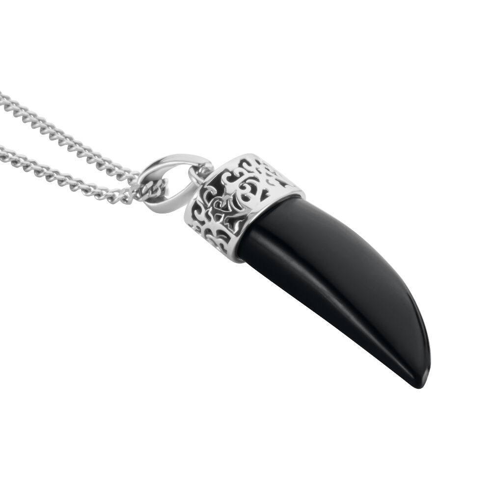 Collier Acier Blanc Ludvik Agate - Colliers avec pierres Homme | Marc Orian