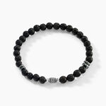 Bracelet Acier Hugueso Agates Noires - Bracelets cha&icirc;nes Unisex | Marc Orian