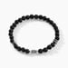 Bracelet Acier Hugueso Agates Noires - Bracelets chaînes Unisex | Marc Orian