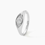 Chevali&egrave;re Evalyn Argent Blanc Oxyde De Zirconium - Bijoux fantaisie Femme | Marc Orian
