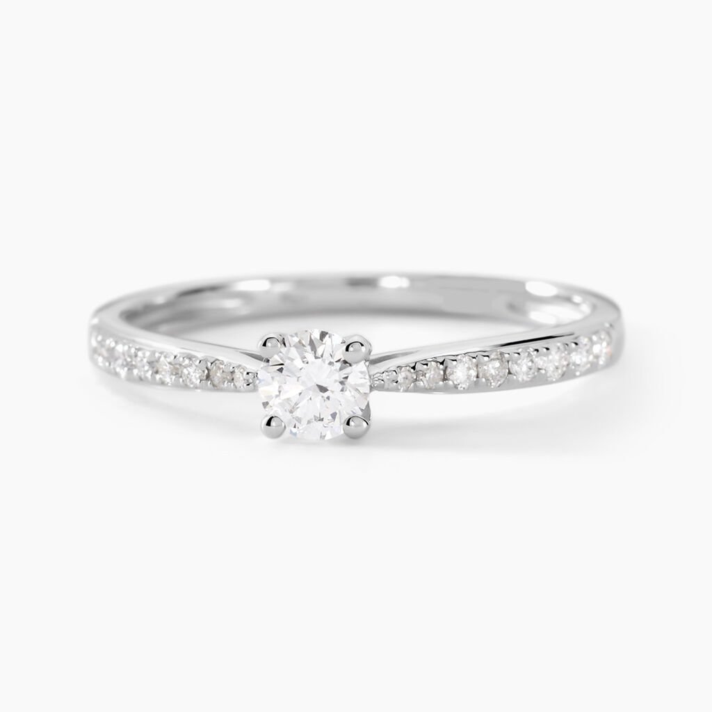Bague Solitaire Hemera Or Blanc Diamant - Solitaires Femme | Marc Orian