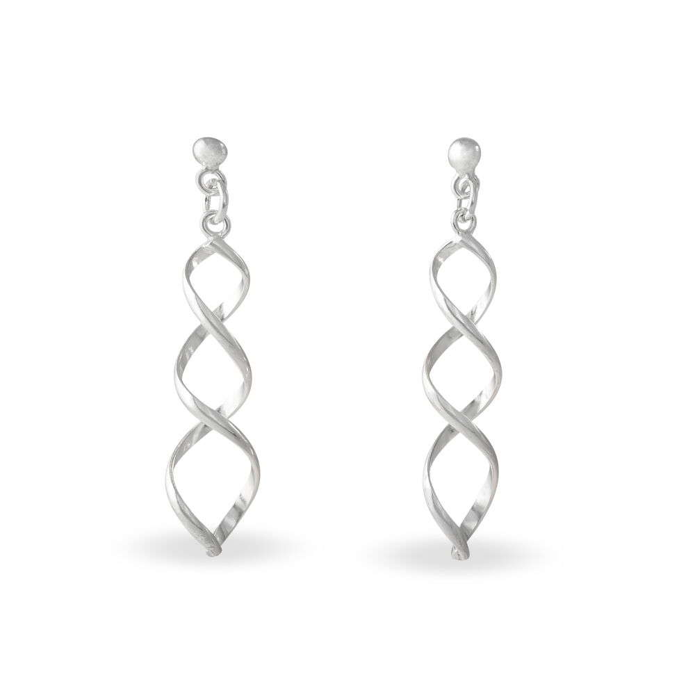 Boucles D'oreilles Pendantes Jolanda Argent Blanc - Pendantes Femme | Marc Orian