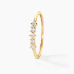 Alliance Matleena Or Jaune Diamant Synth&eacute;tique - Alliances duo Femme | Marc Orian