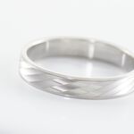 Alliance Marcello Ruban Plat Or Blanc - Alliances duo Unisex | Marc Orian