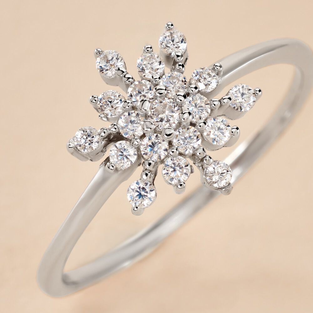 Bague Effie Argent Blanc Oxyde De Zirconium - Bagues avec pierre Femme | Marc Orian