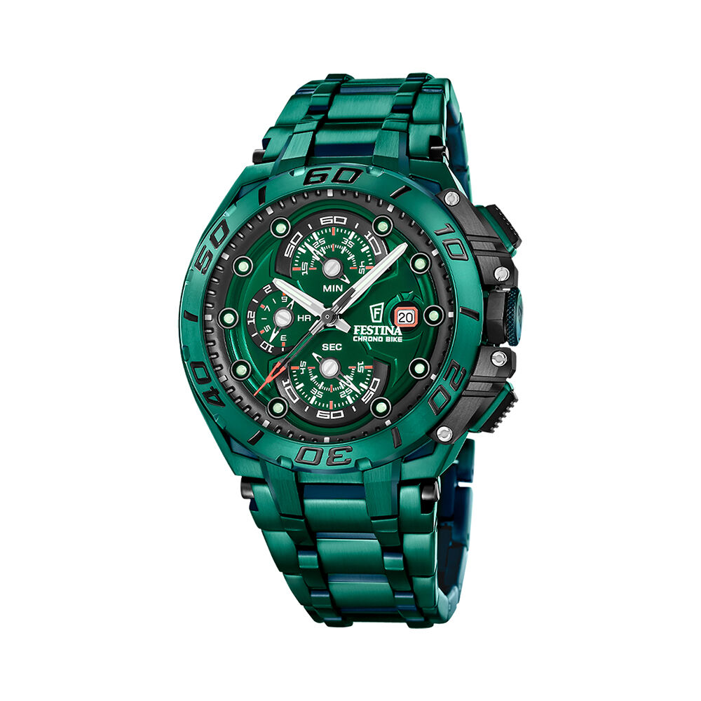 Coffret De Montre Festina Chrono Bike Edition Speciale Vert - Montres &eacute;tanches Homme | Marc Orian