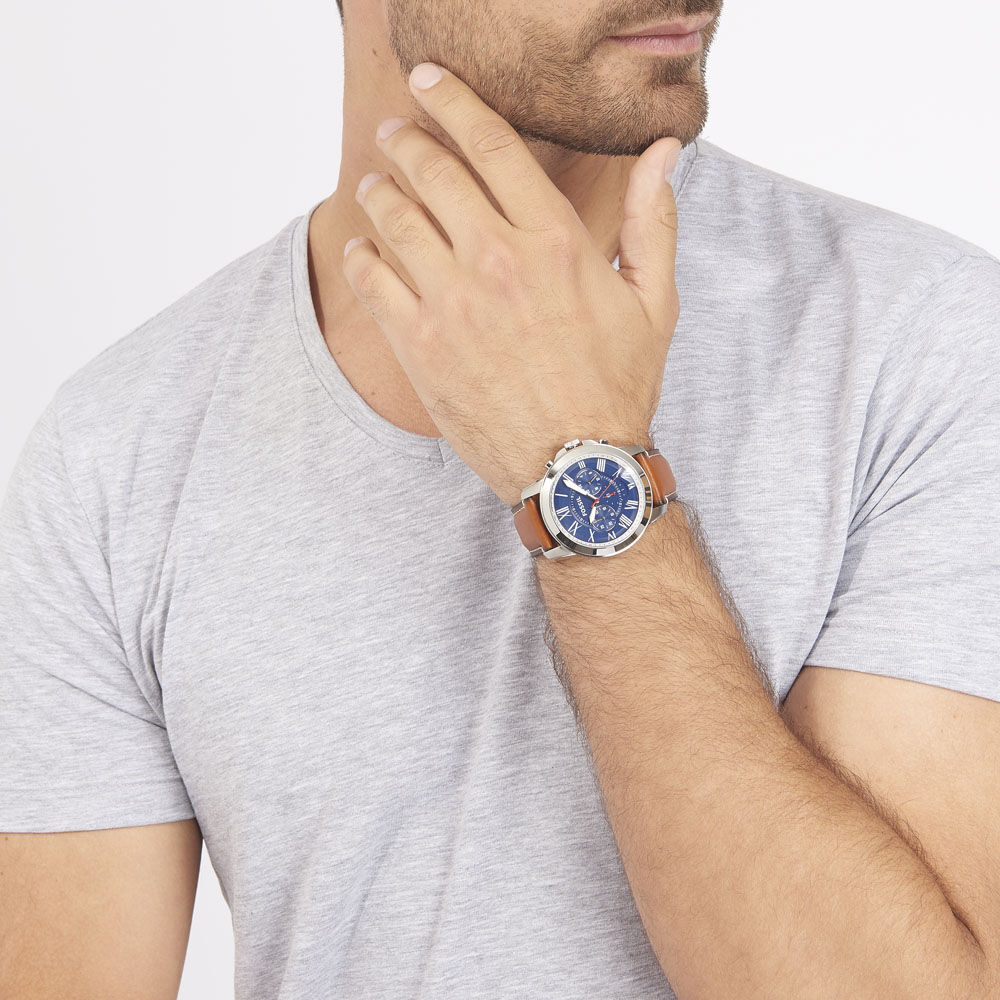 Montre Fossil Grant Bleu - HIMHB1B5410 • Marc Orian | Bijouterie en ligne