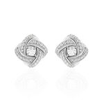 Boucles D'oreilles Puces Anasthase Argent Blanc Oxyde De Zirconium - Pendantes Femme | Marc Orian