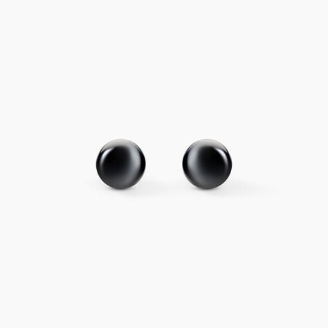 Boucles D'oreilles Puces Orbe Argent Blanc Céramique - Puces Femme | Marc Orian