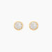 Boucles D'oreilles Puces Edmee Cercle 0 Or Jaune Strass - Puces Femme | Marc Orian