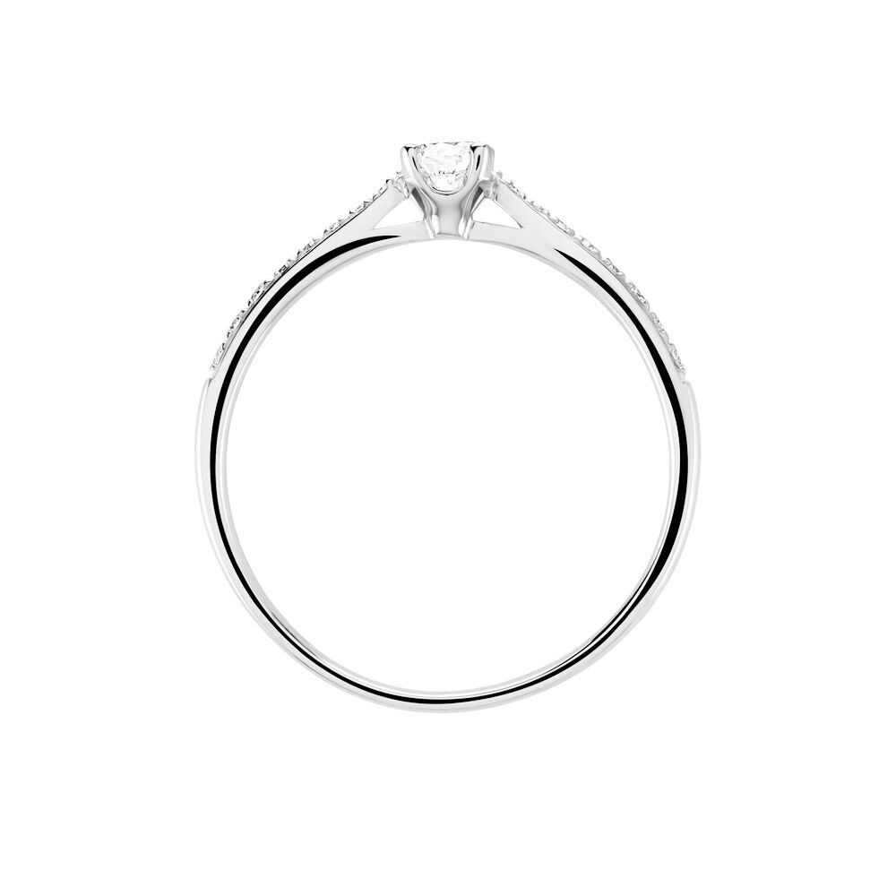 Bague Solitaire Hemera Or Blanc Diamant - Parures de mariage Femme | Marc Orian