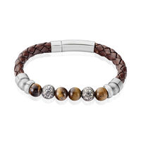 Bracelet Acier Blanc Abraham Pierre De Synthese