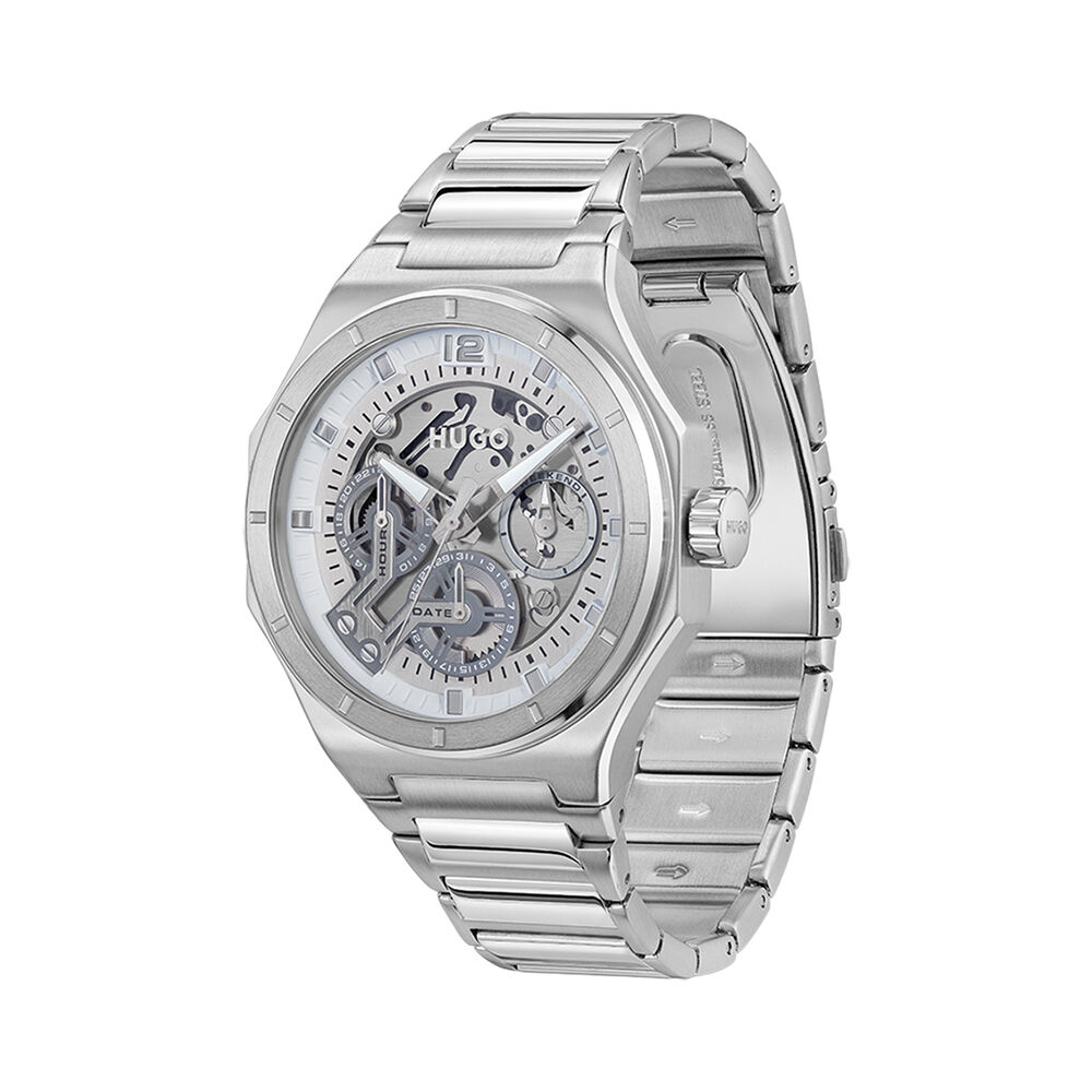 Montre Hugo Grail Skeleton Argenté - Montres étanches Homme | Marc Orian