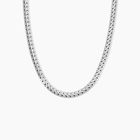 Chaine Tim Acier Blanc - Colliers fantaisie Homme | Marc Orian