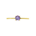 Bague Or Jaune Demi Amethyste - Bagues pierres fines Femme | Marc Orian