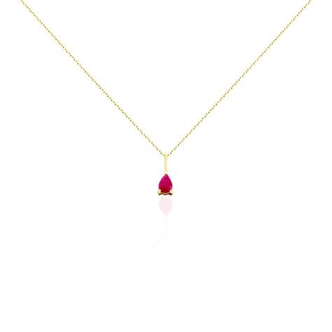 Collier Goutte Or Jaune Rubis - Colliers avec pierres Femme | Marc Orian